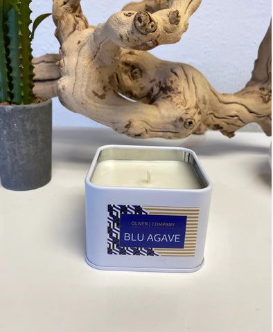 OLIVER + CO. Travel BLU AGAVE Companion Candle- 6 oz