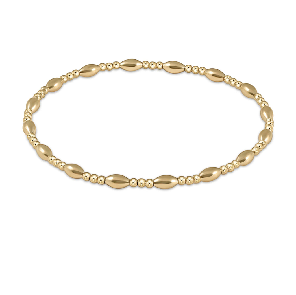 ENewton HARMONY SINCERITY Pattern 2mm Bead Bracelet - Gold