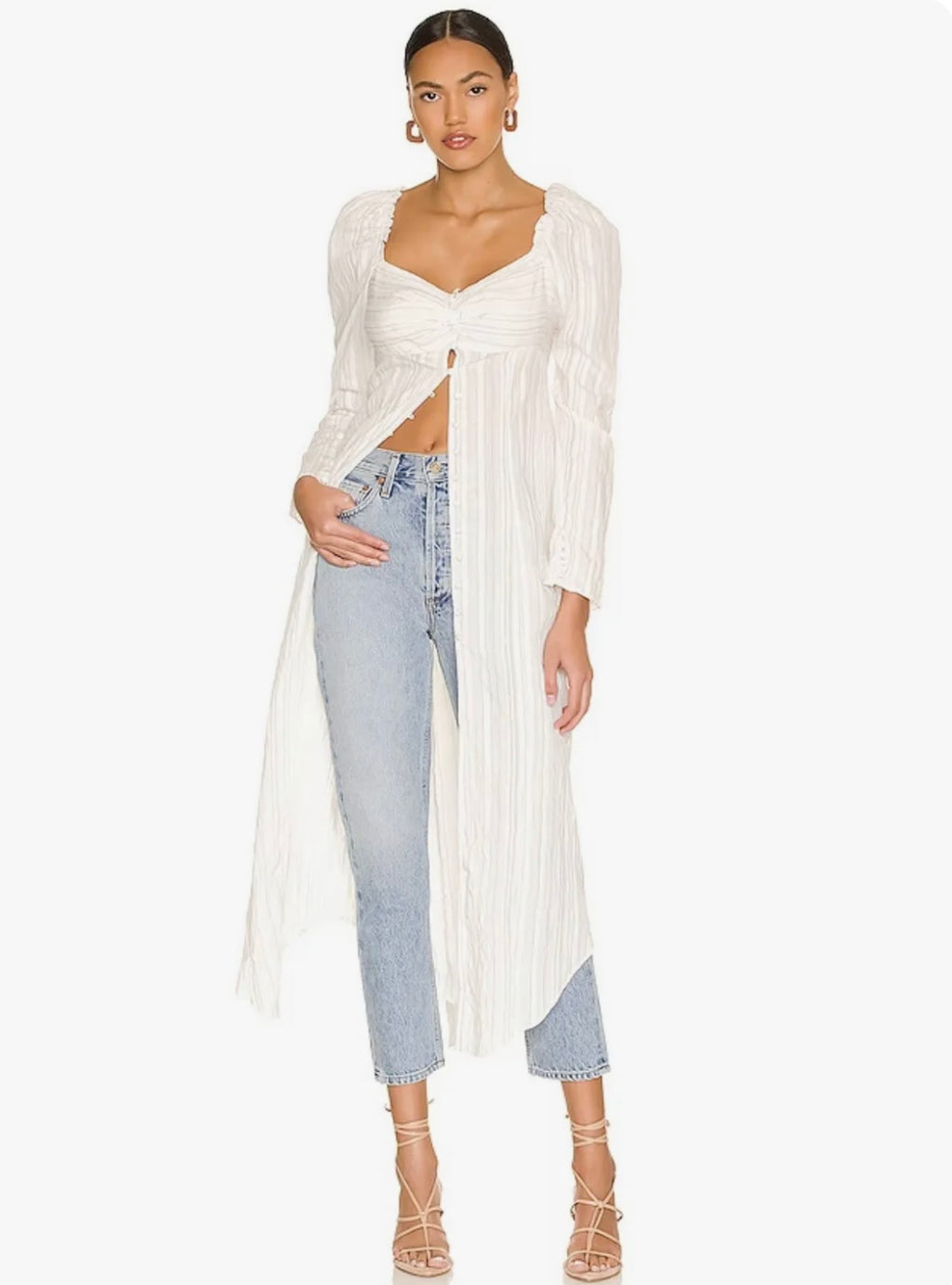 FREE PEOPLE ButtonDown LUNA Maxi Top