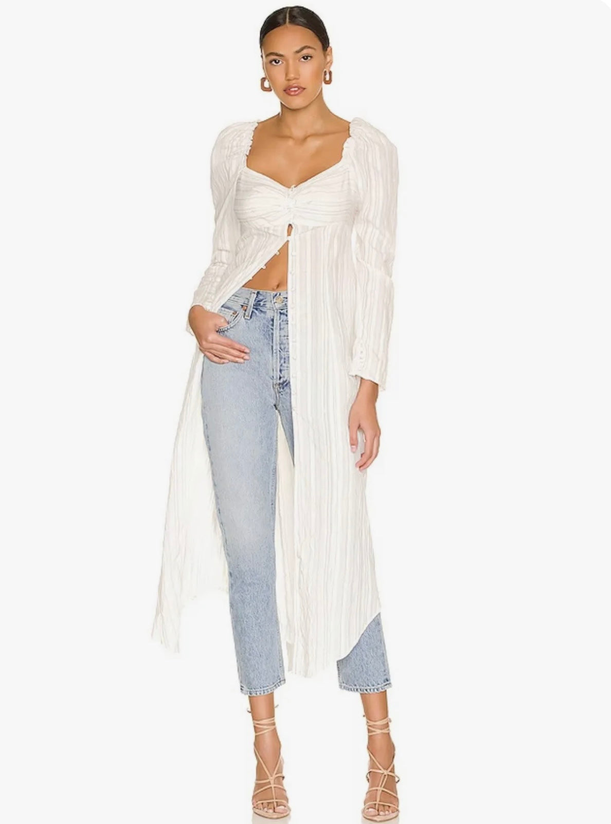 FREE PEOPLE ButtonDown LUNA Maxi Top
