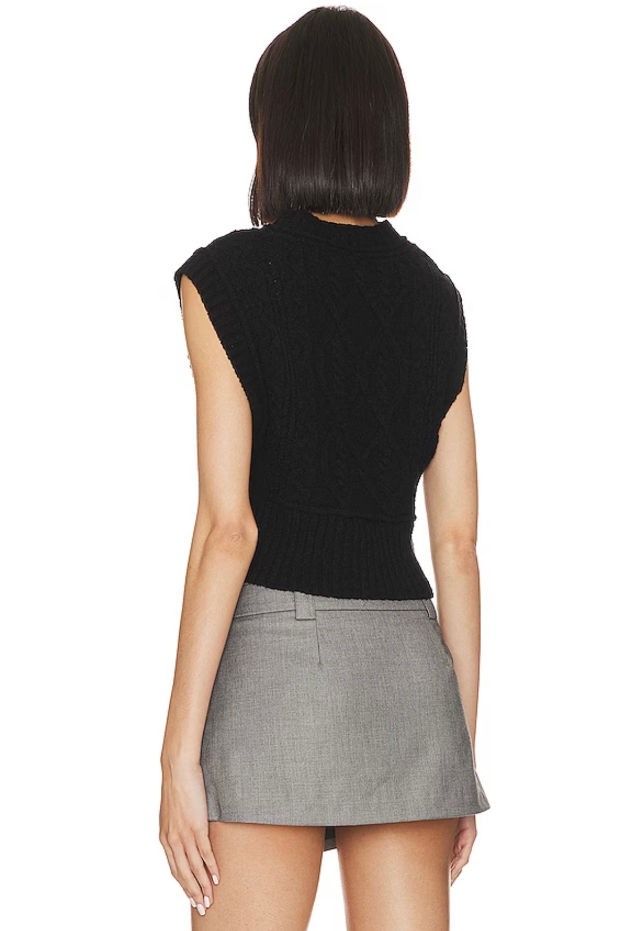 FREE PEOPLE Cable Knit ROWAN Sweater Vest Top