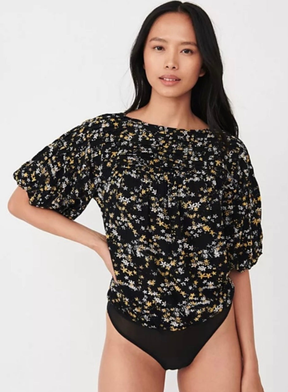 FREE PEOPLE Floral DESSA Tieback Bodysuit