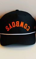 Performance Rope Hats COWBOYS: Black (White Rope)
