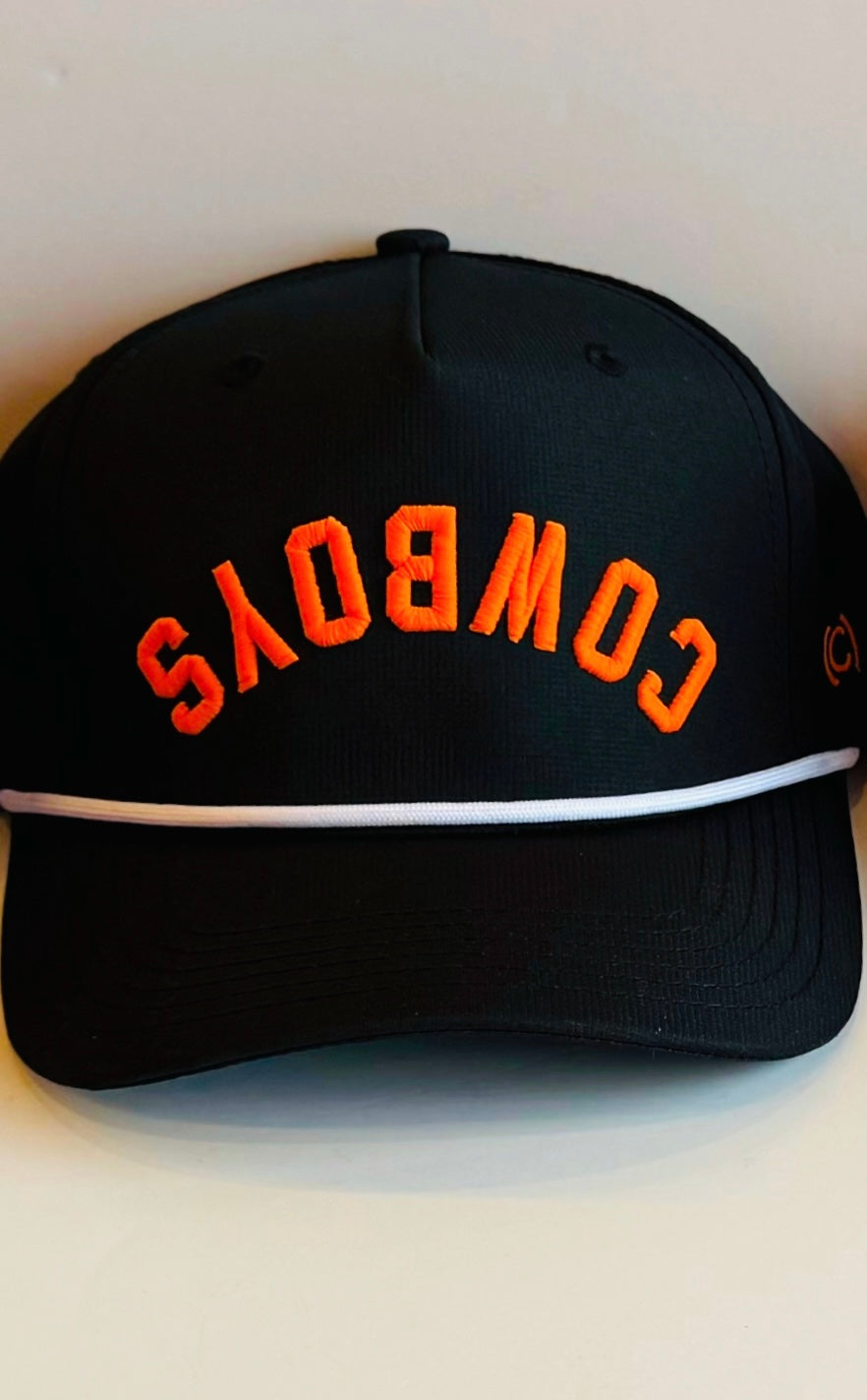 Performance Rope Hats COWBOYS: Black (White Rope)