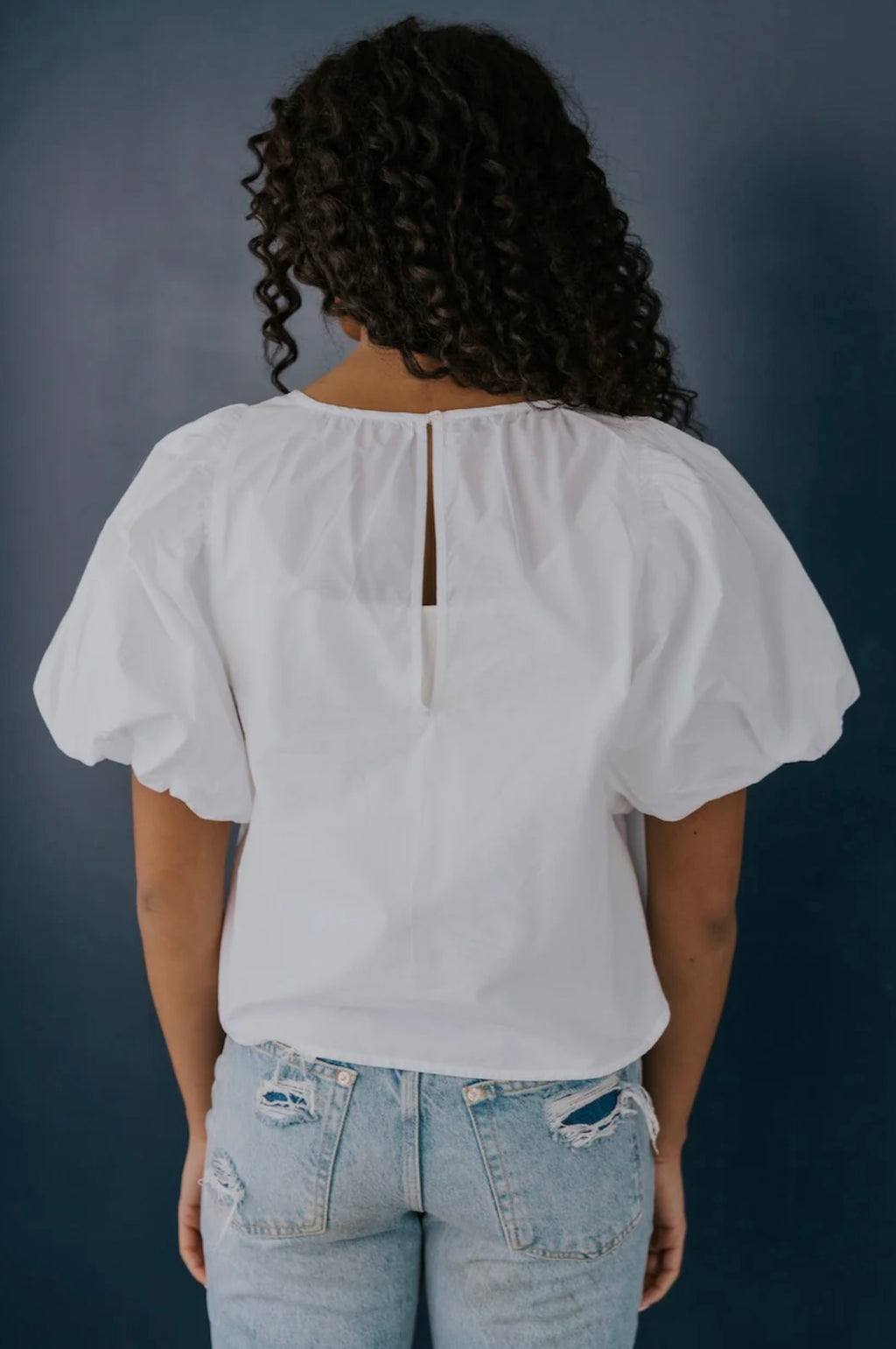 FREE PEOPLE Crochet Front BARDOT PuffSleeve Woven Top