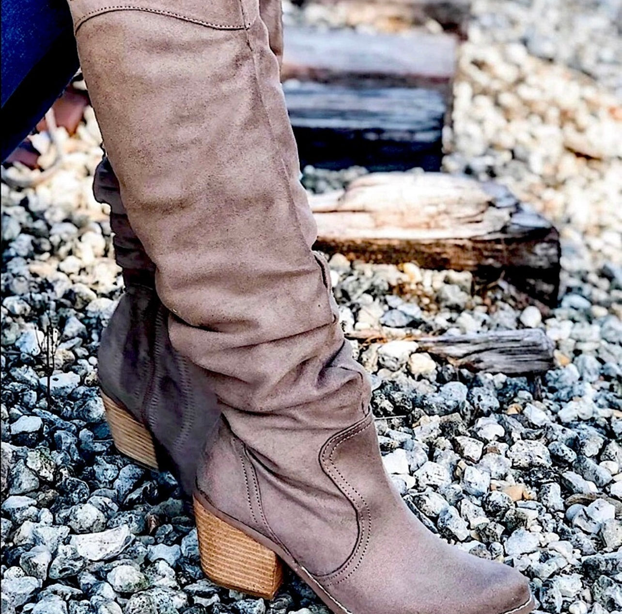 NOT RATED Slouchy ELSIA Suede Knee High Boot