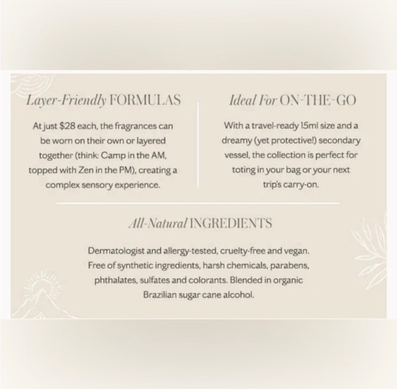 FREE PEOPLE All Natural CAMP Perfume Fragrance 15ml