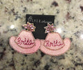 COWGIRL Hat Bride Drop Earrings
