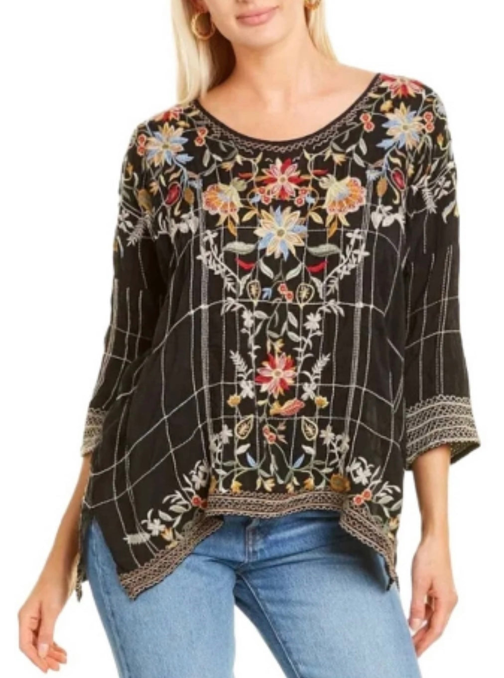 JOHNNY WAS Embroidered SIENNA Blouse