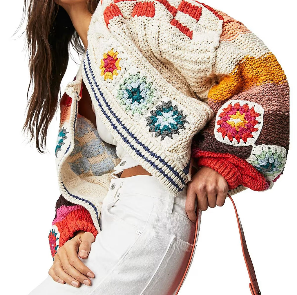 FREE PEOPLE Crochet CLEAR SKIES Cardigan