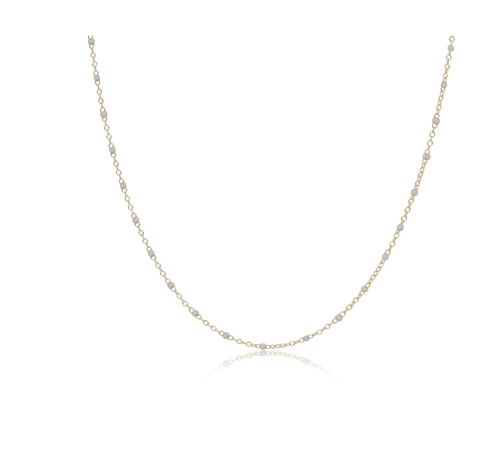 ENewton Choker Simplicity Chain Gold - 2mm Pearl Necklace