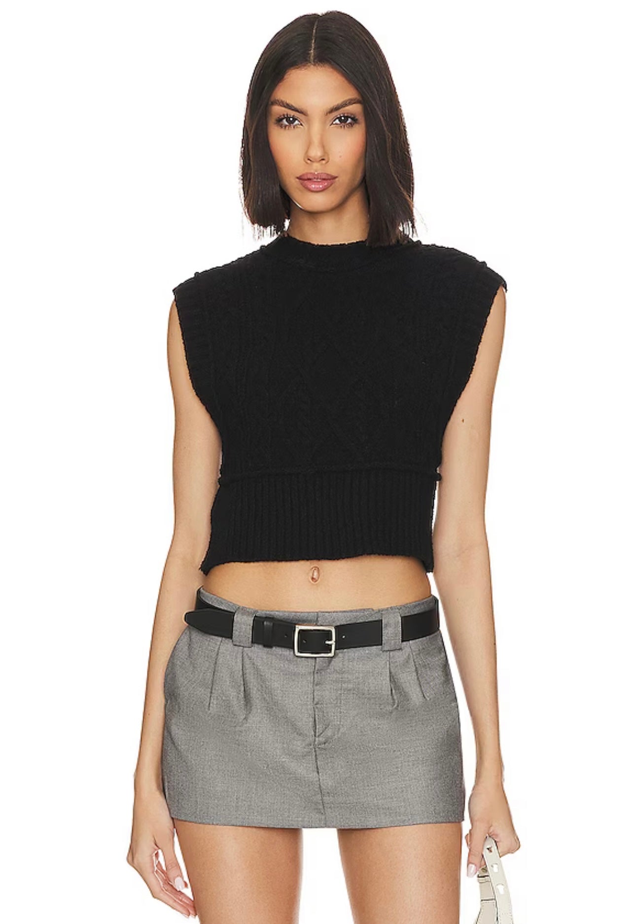 FREE PEOPLE Cable Knit ROWAN Sweater Vest Top