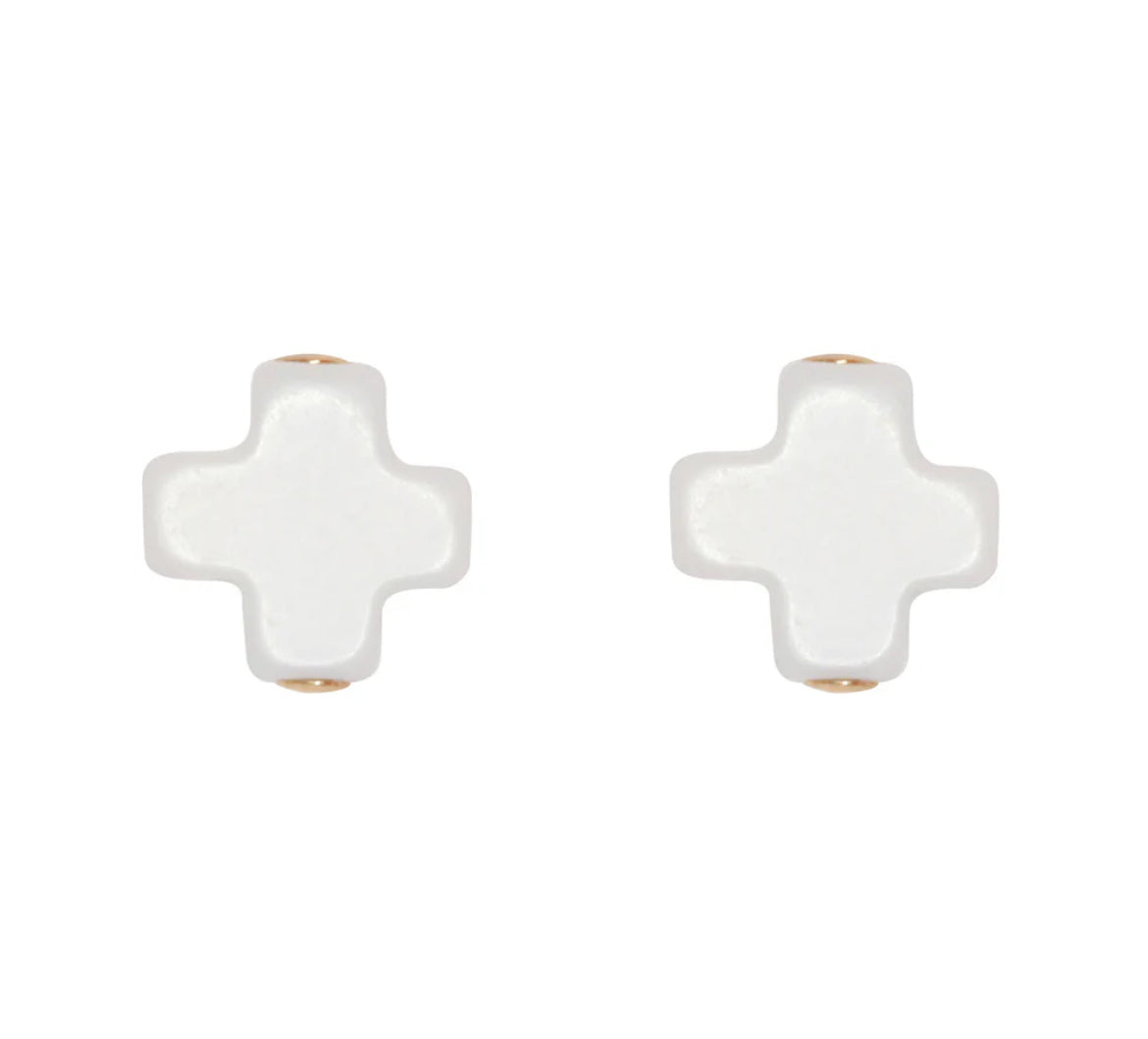 ENewton OFF-WHITE Signature Cross Studs Earring