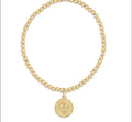 ENewton Classic Gold 3mm Bead Bracelet - Blessing Gold Disc