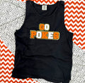 CALAMITY JANE Chenille Patches GO POKES CrewNeck Tank Top