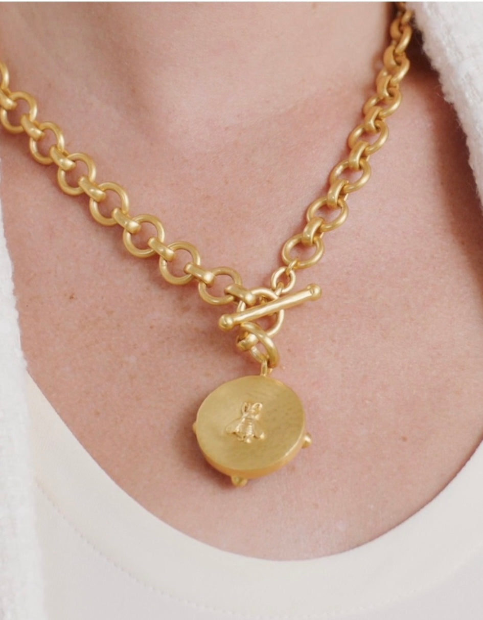 JULIE VOS Pearl/Gold HONEYBEE Demi Necklace