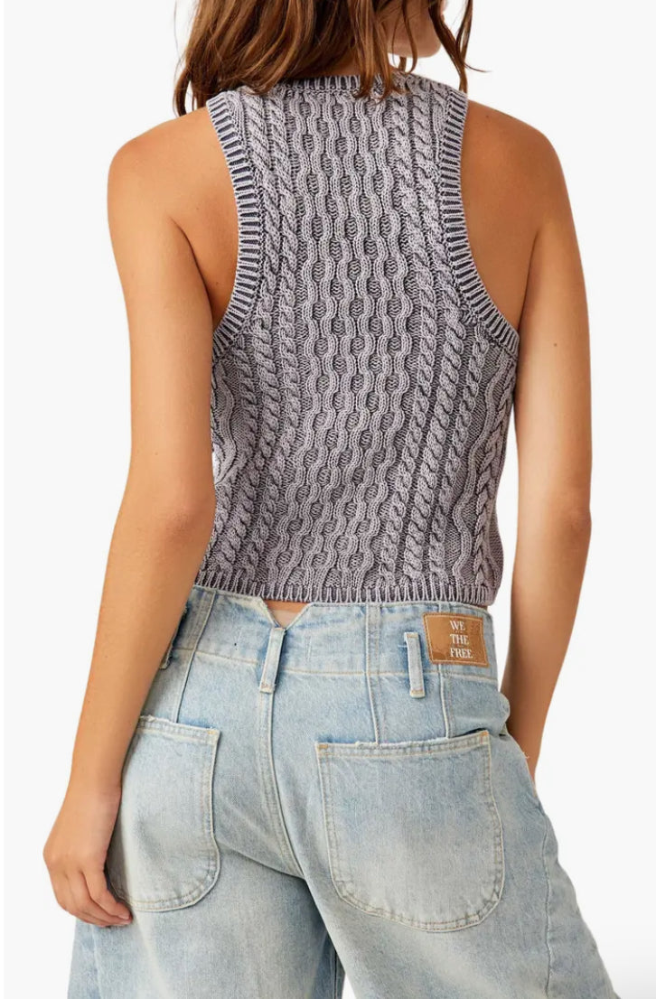 FREE PEOPLE Cable HIGH TIDE Tank Top