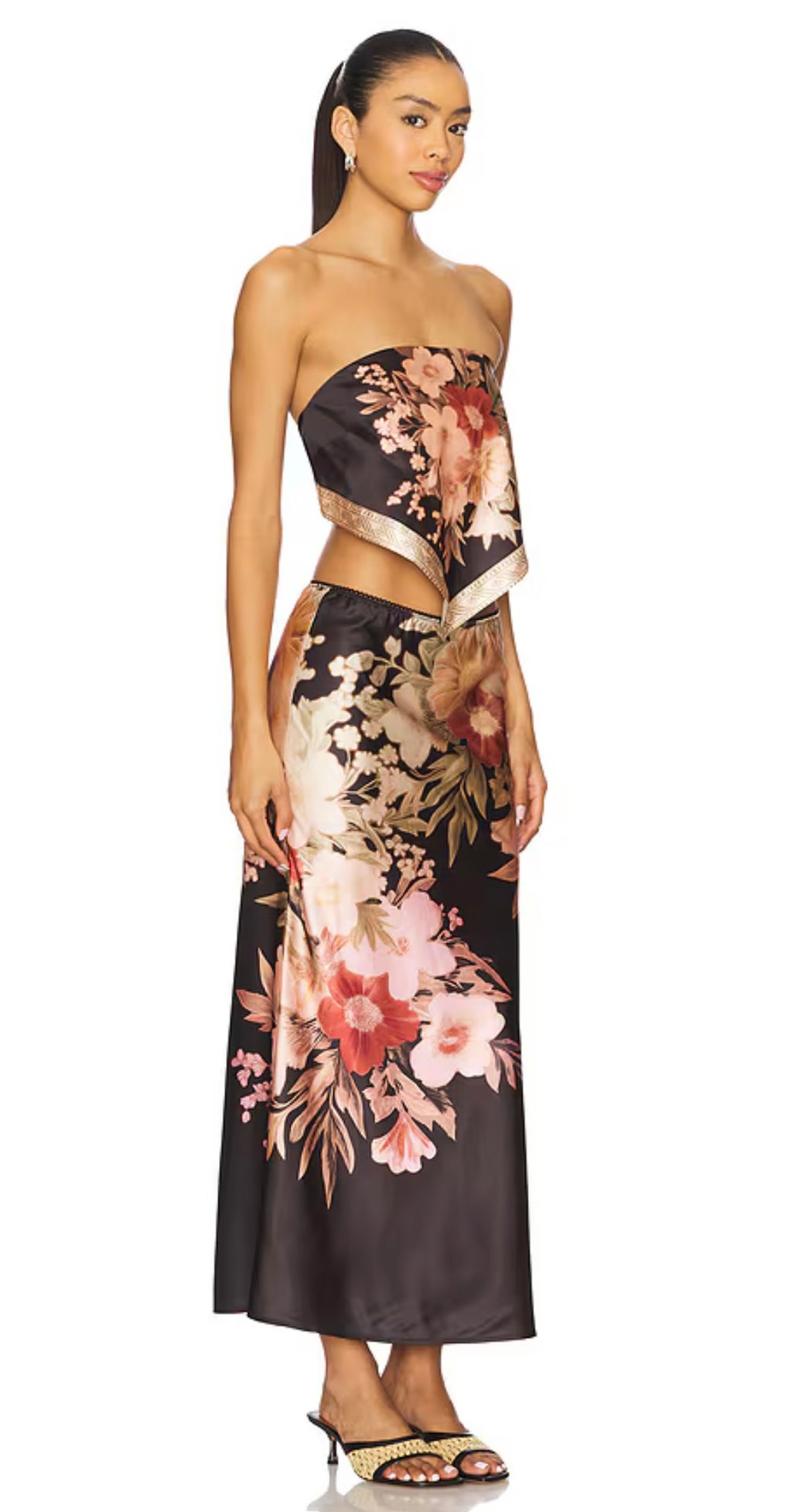 FREE PEOPLE 2pc FABIAN Floral Maxi Skirt Set