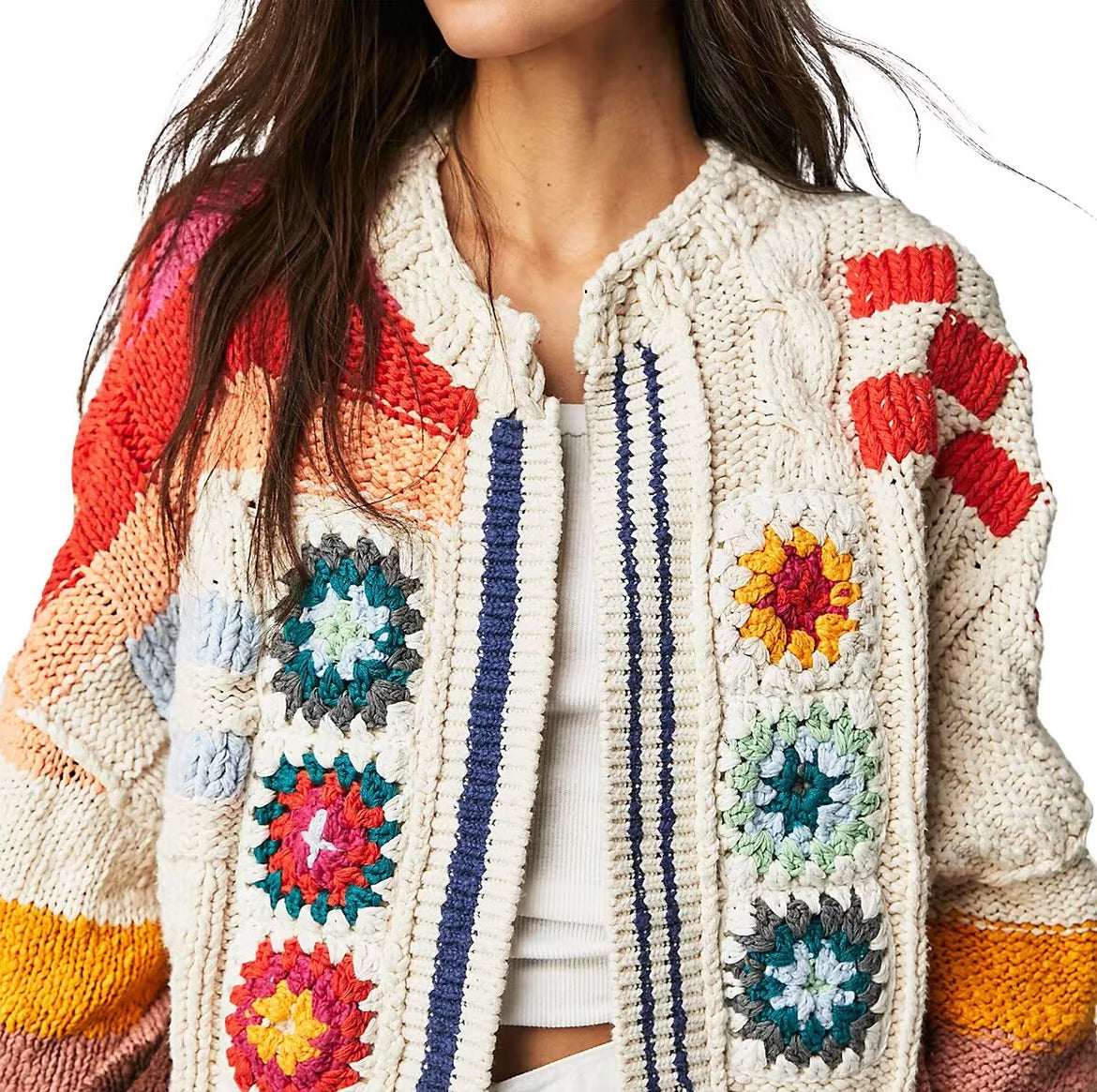 FREE PEOPLE Crochet CLEAR SKIES Cardigan