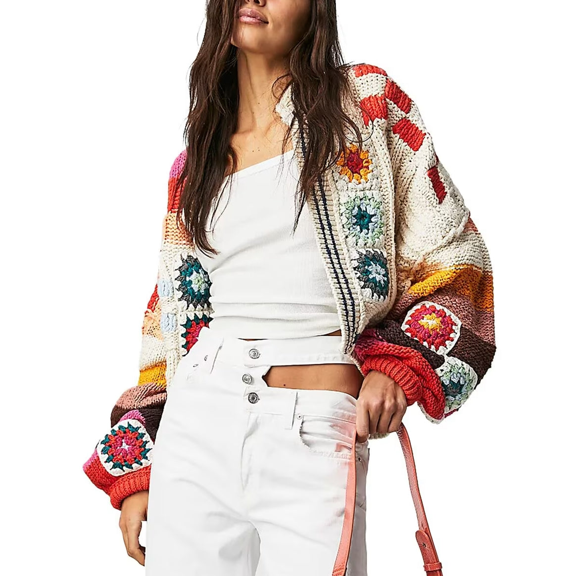FREE PEOPLE Crochet CLEAR SKIES Cardigan