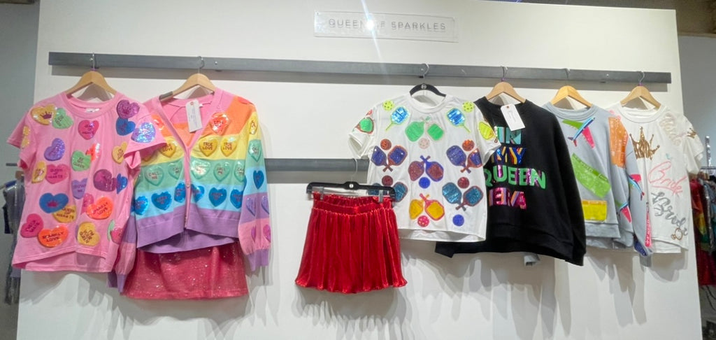 QUEEN OF SPARKLES Sequin PLANES & TICKETS Travel Sweatshirt