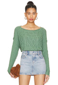 FREE PEOPLE CableKnit CHANGING TIDES Pullover Sweater