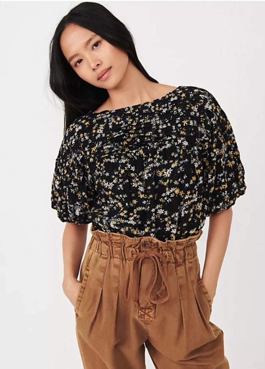 FREE PEOPLE Floral DESSA Tieback Bodysuit