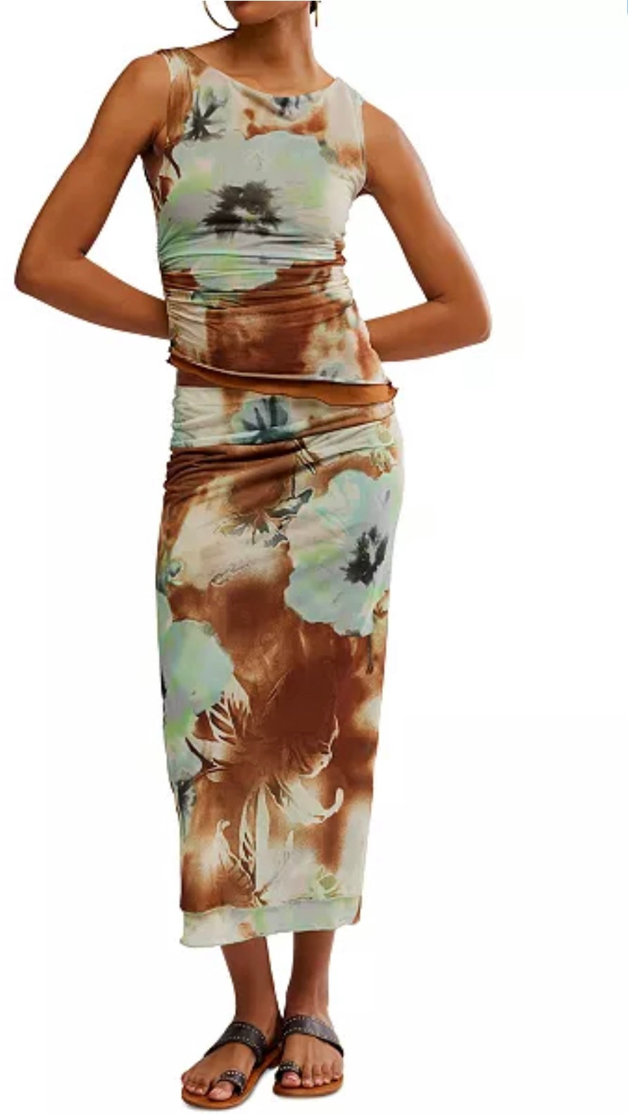 FREE PEOPLE Mesh SUNSET Maxi Skirt