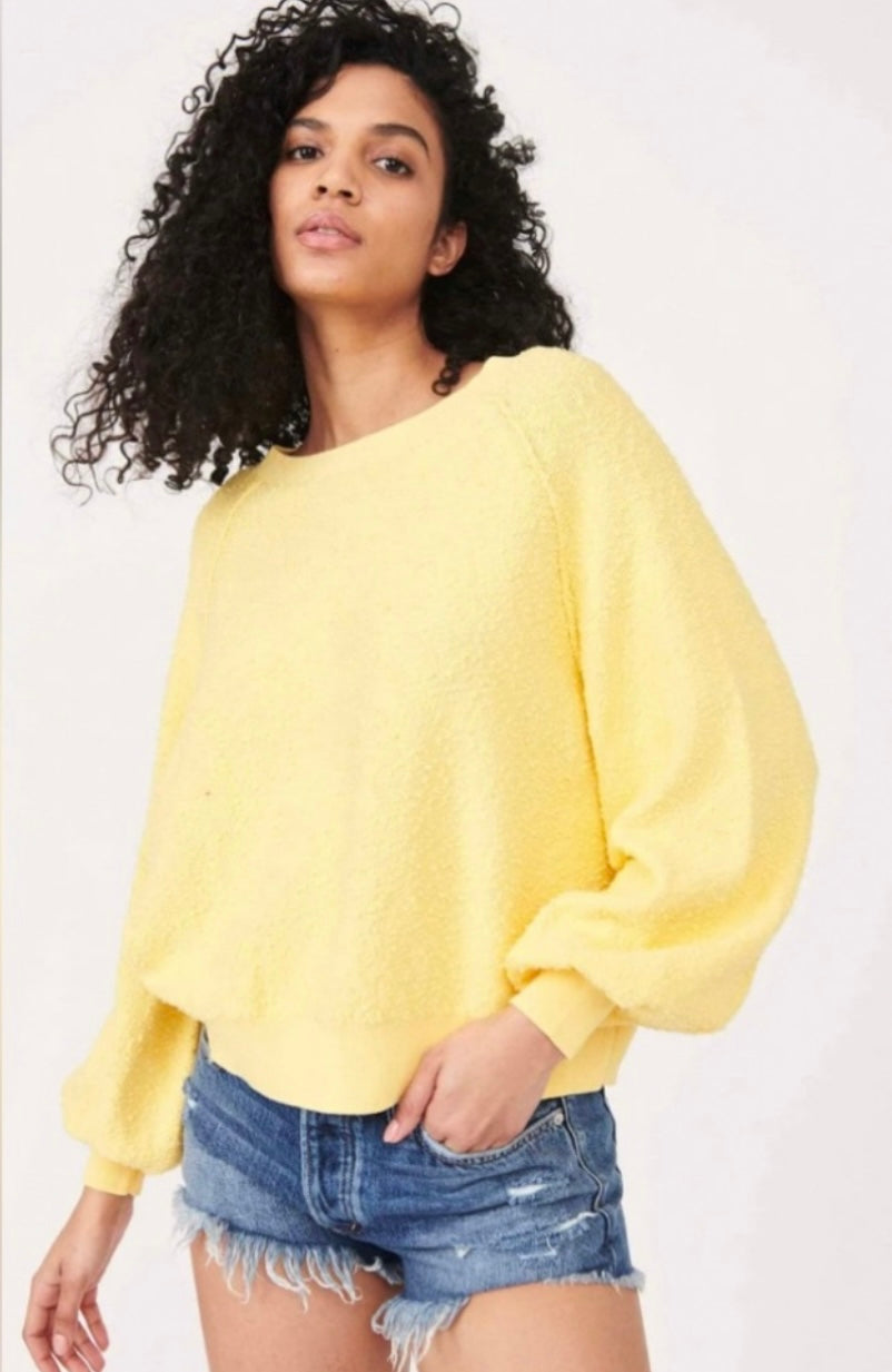 FREE PEOPLE  Sunshine FOUND MY FRIEND Pulllover