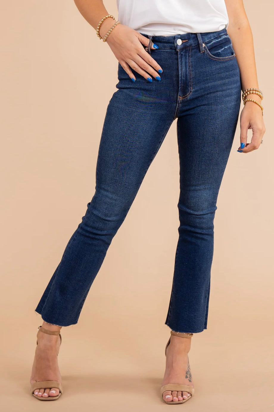 DEAR JOHN HighRise JEANNE Flare Cropped Jeans