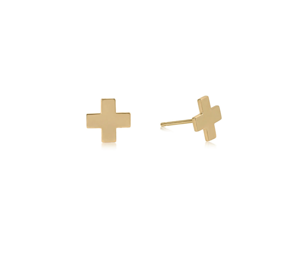 ENewton Signature Cross Stud Earring - Gold