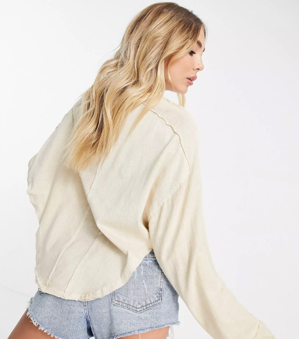 FREE PEOPLE RoundHem MELODI Henley TOP