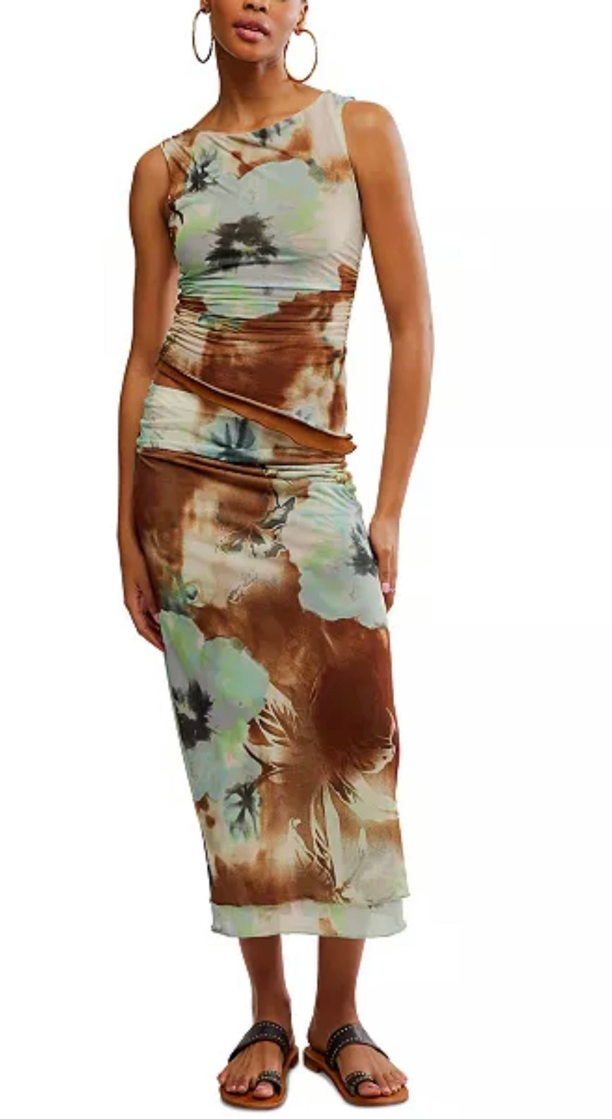 FREE PEOPLE Mesh SUNSET Maxi Skirt