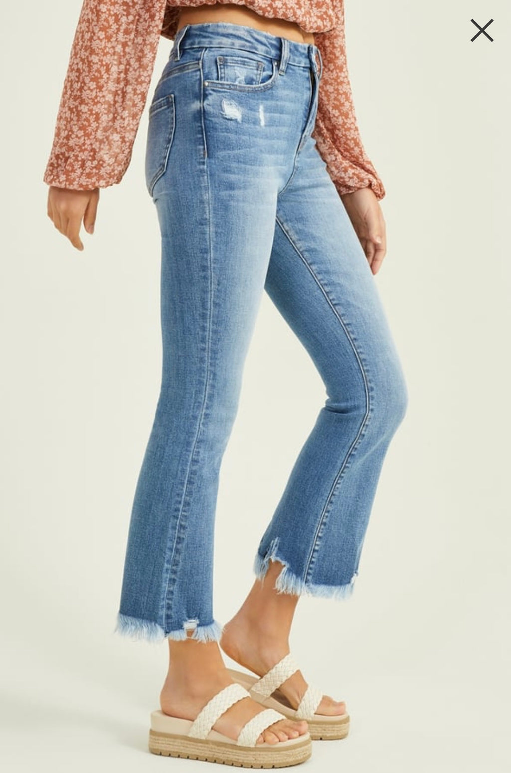 DEAR JOHN High Rise JEANNE Flare Crop Jean