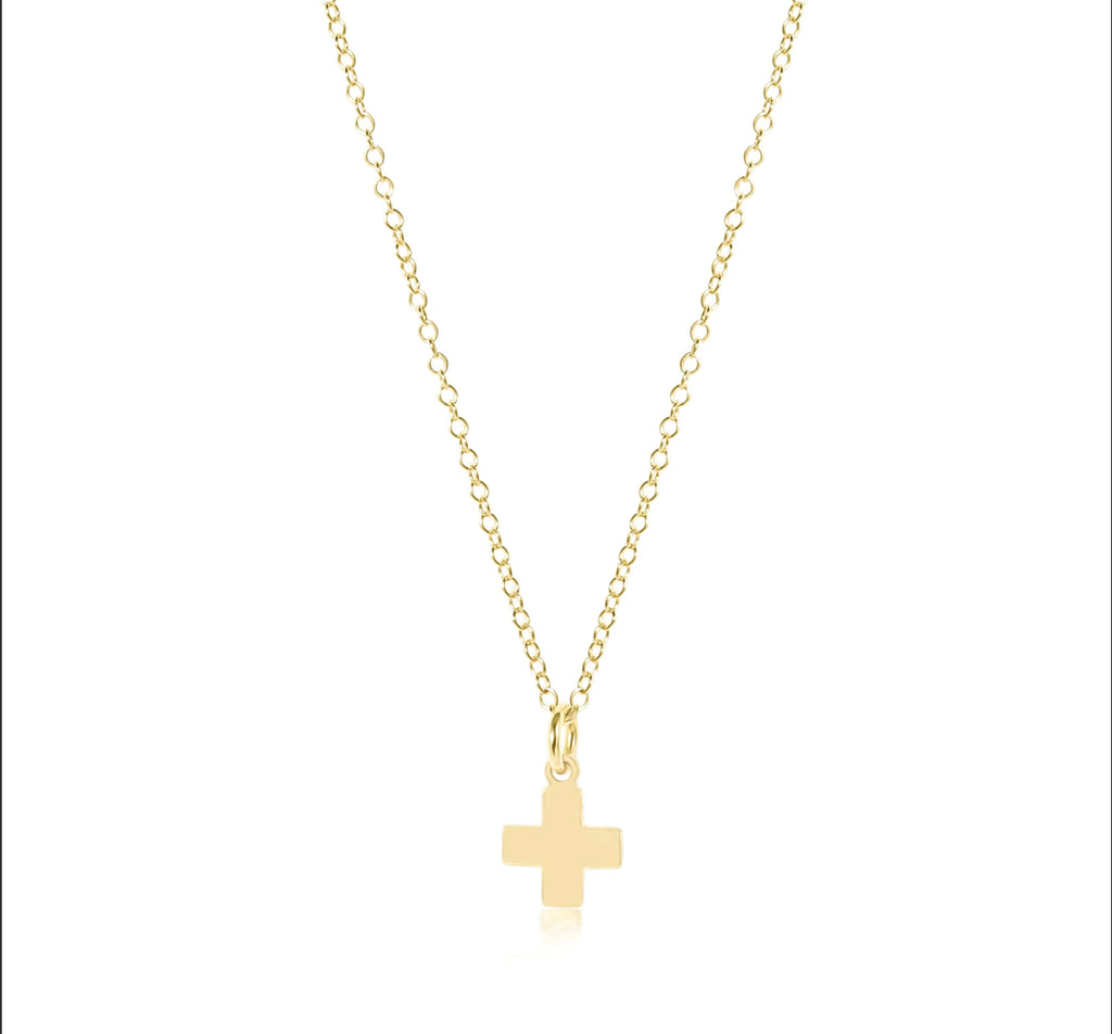 ENewton 16" SIGNATURE CROSS Gold Charm Necklace