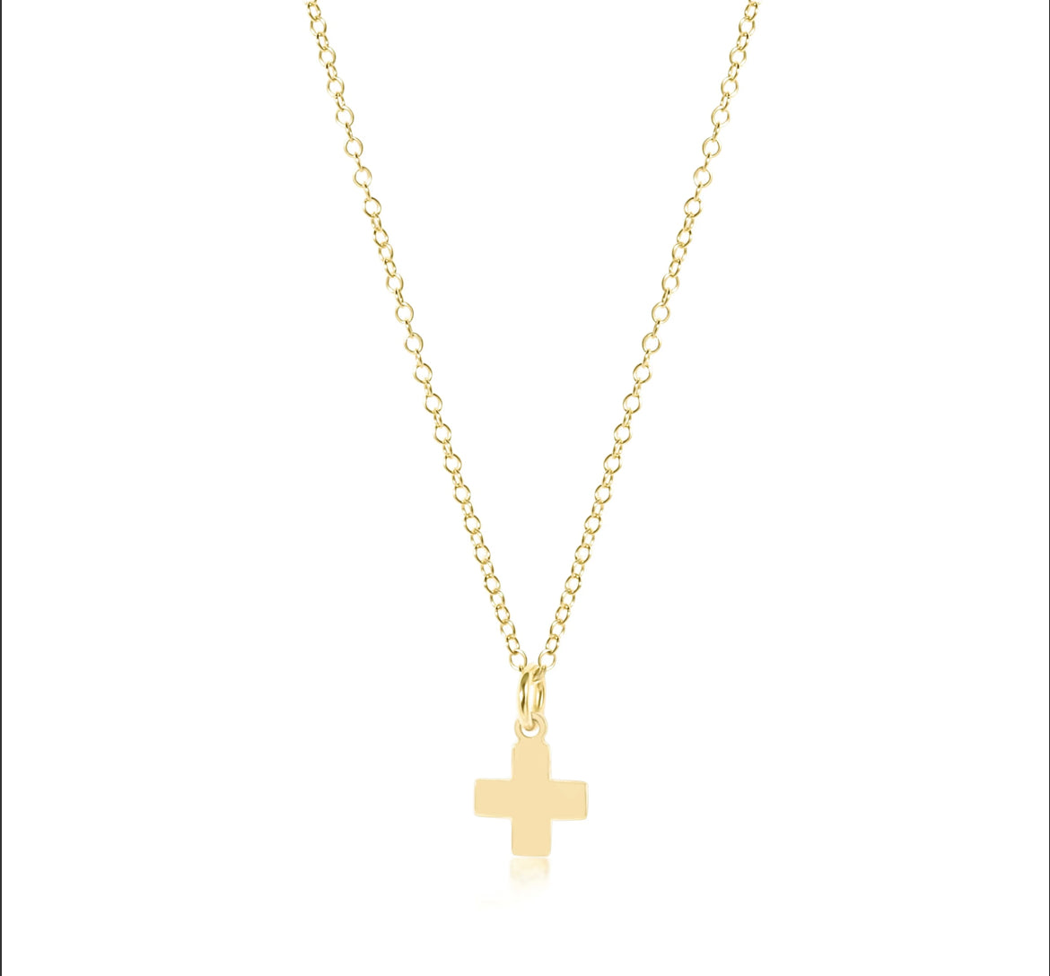 ENewton 16" SIGNATURE CROSS Gold Charm Necklace