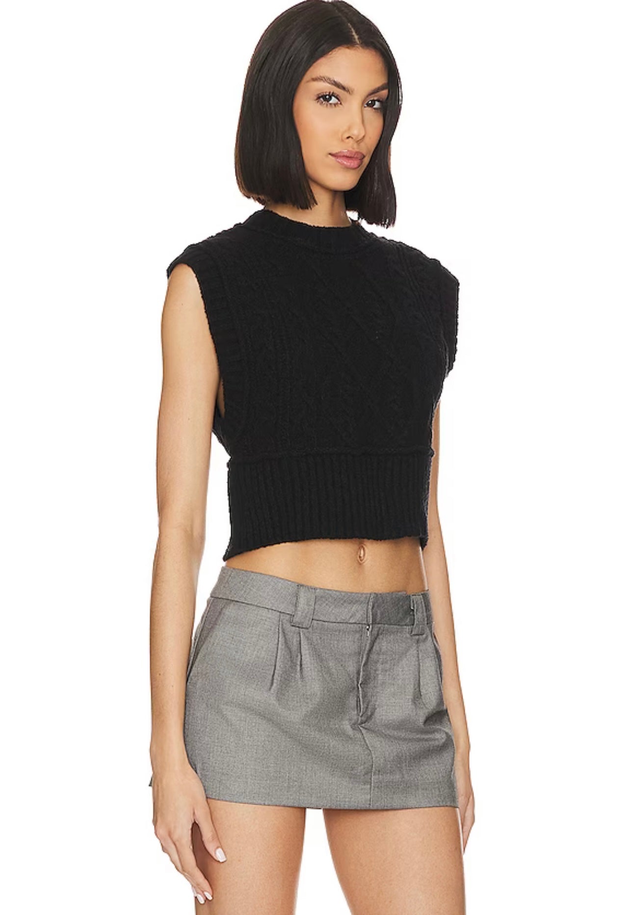 FREE PEOPLE Cable Knit ROWAN Sweater Vest Top