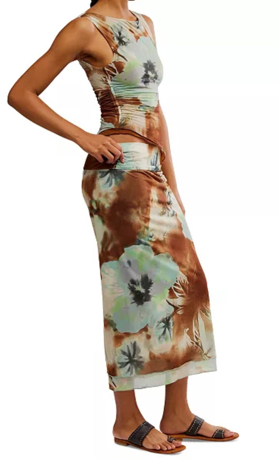 FREE PEOPLE Mesh SUNSET Maxi Skirt