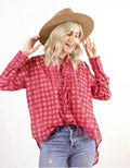 FREE PEOPLE Plaid MILES ButtonDown Tuxedo Shirt