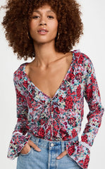 FREE PEOPLE Floral HEAT WAVE Thong Bodysuit