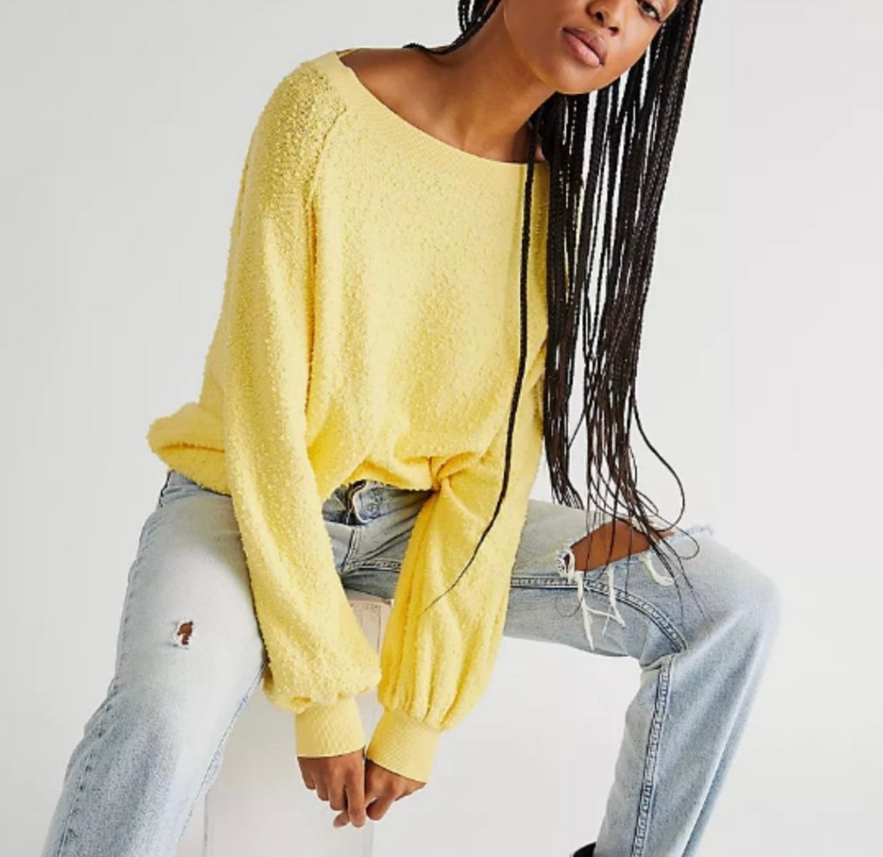 FREE PEOPLE  Sunshine FOUND MY FRIEND Pulllover