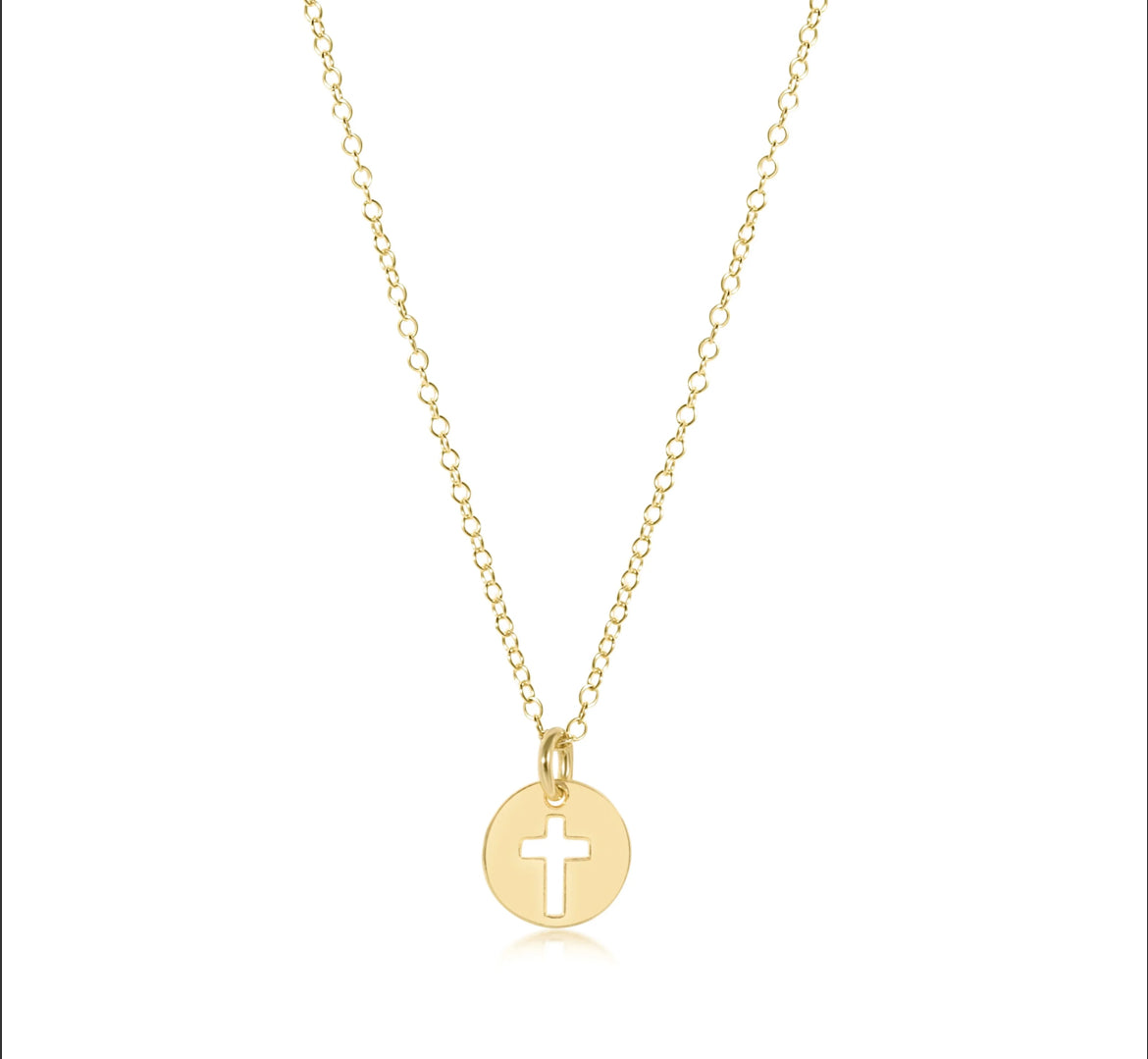 ENewton 16" BLESSED Necklace Gold Disc