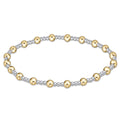 ENEWTON Classic SINCERITY Pattern 4mm Bead Bracelet - Mixed Metal