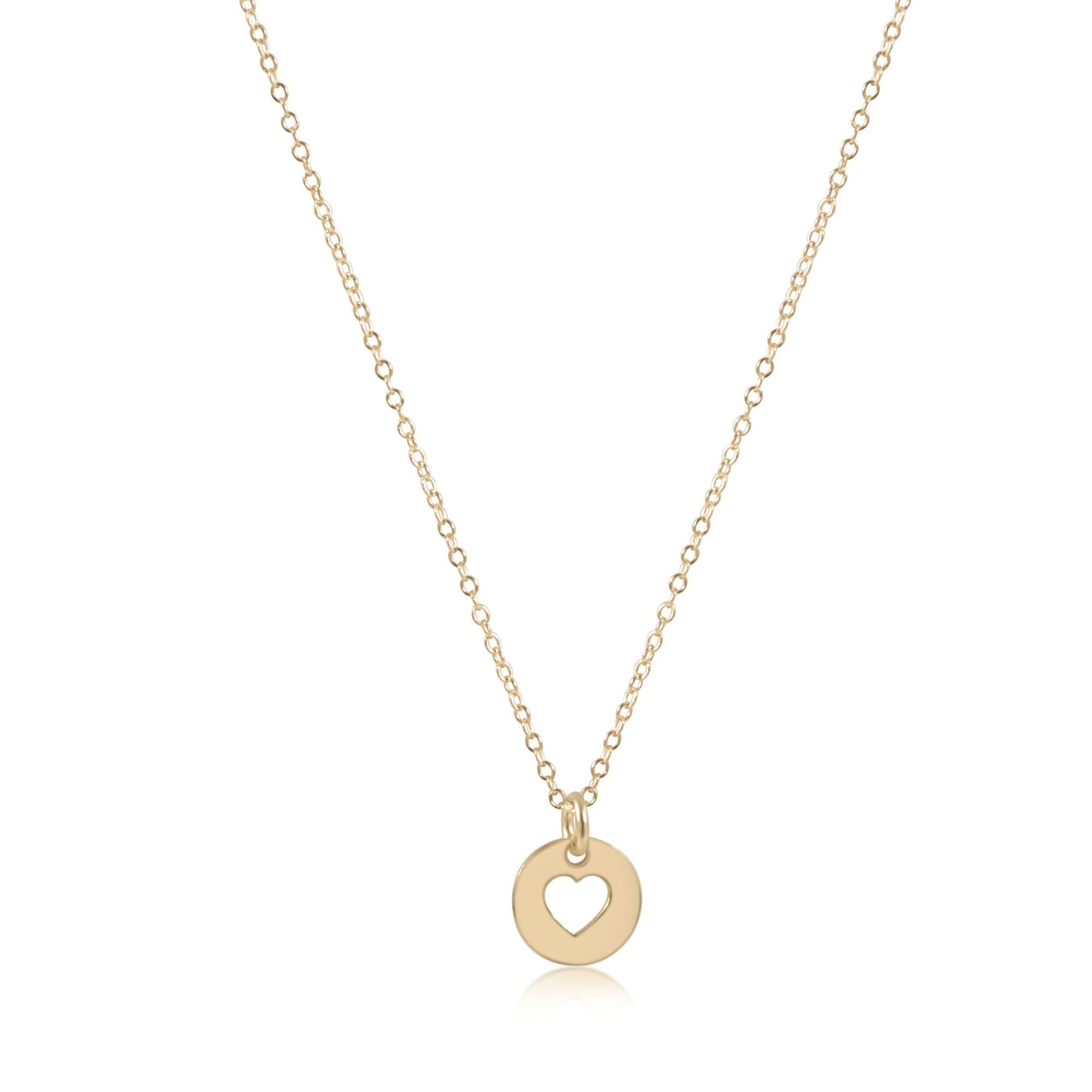 ENEWTON 16" Necklace Gold - LOVE Small Gold Disc
