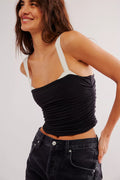 FREE PEOPLE Ruched 2 TONE Tank Top