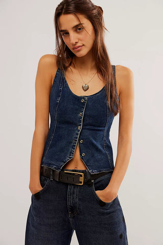 FREE PEOPLE Denim KARA Vest