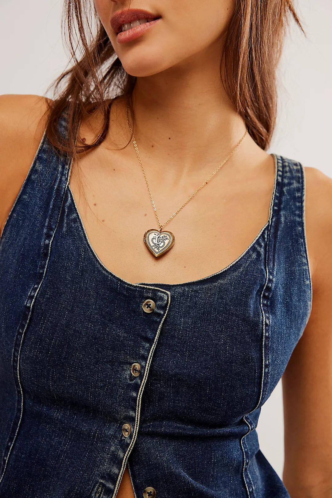 FREE PEOPLE Denim KARA Vest