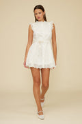 LUCY PARIS Eyelet SHARLA Tie Waist Dress