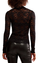 FREE PEOPLE Lace ALL DAY Long Sleeve Top