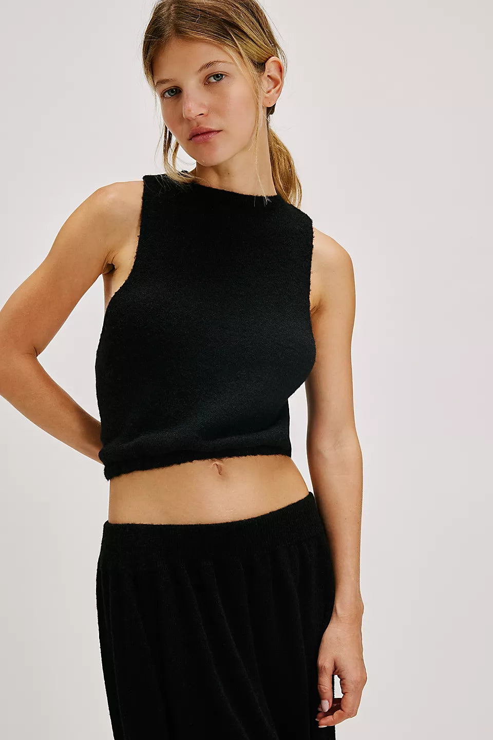 FREE PEOPLE FuzzyKnit WARM FLUFF Crop Top